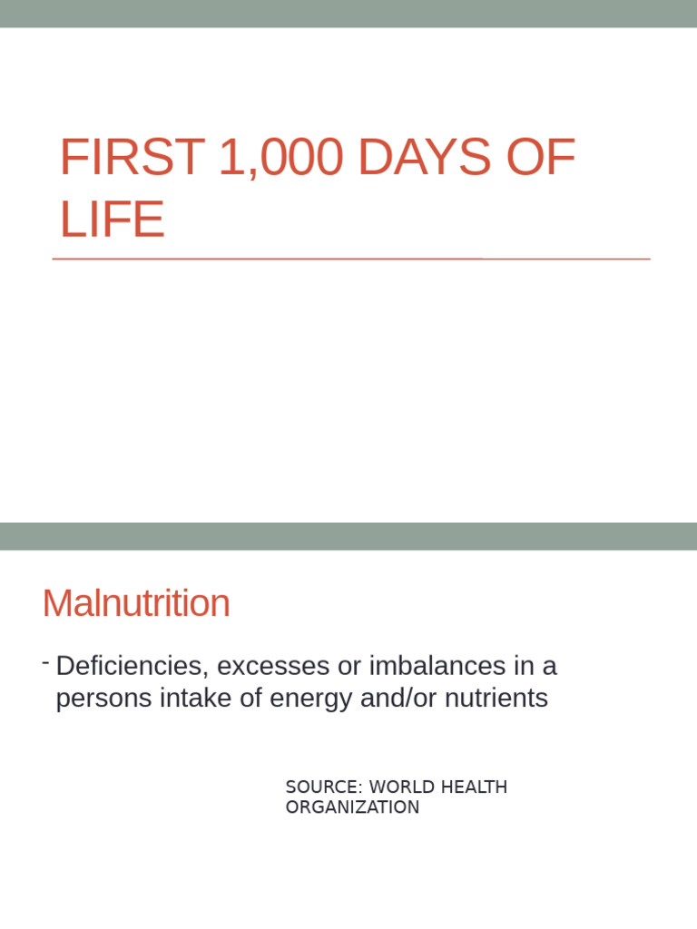 First 1,000 Days of Life | PDF