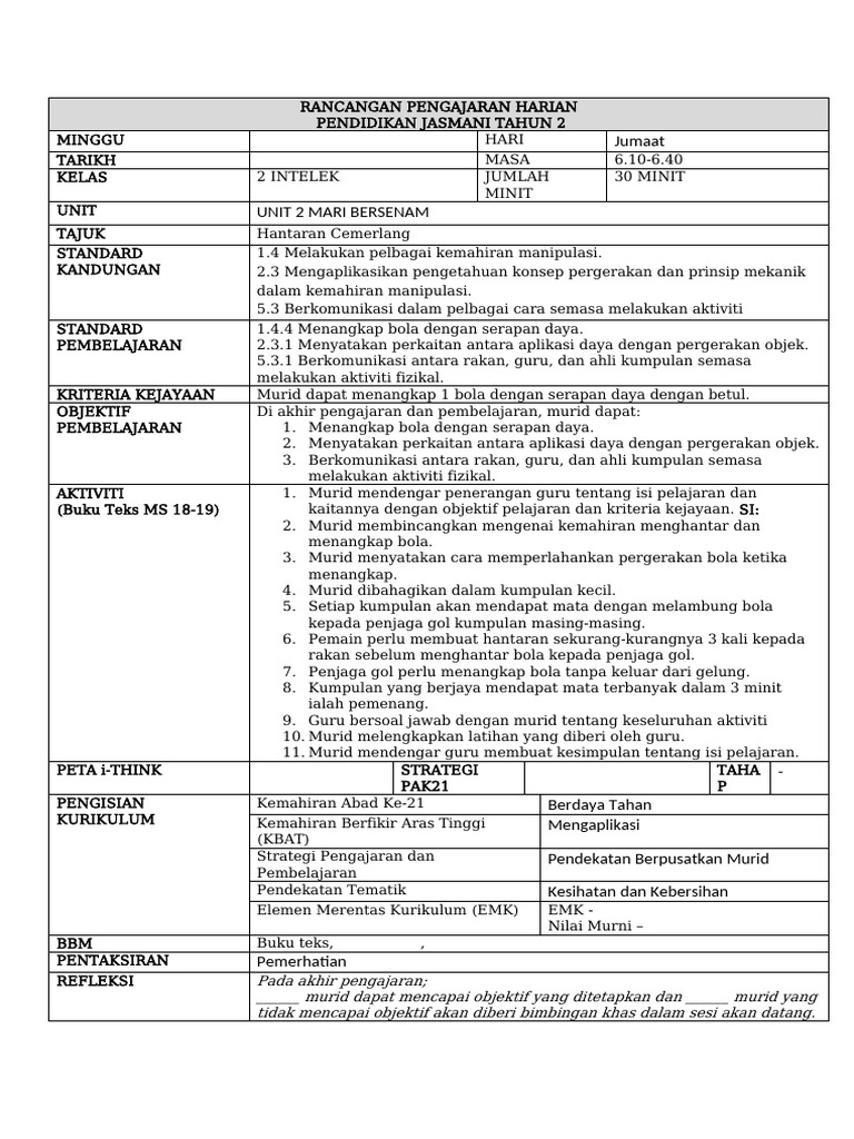 RPH PJ 2 Intelek m9 Hingga m11 13 Jun 2022 | PDF