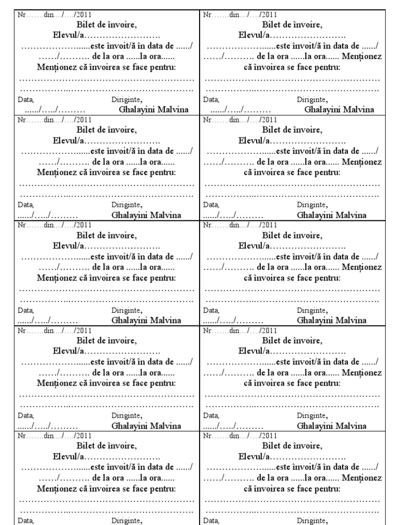 Bilet Voie | PDF