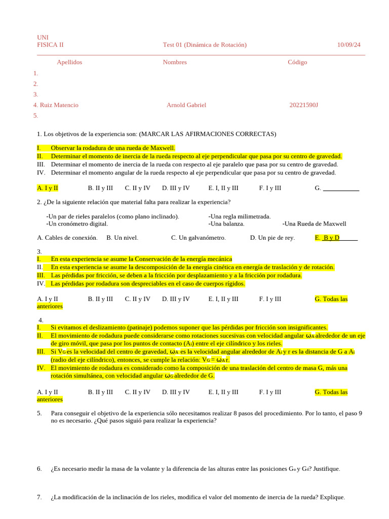 Test01DinámicadeRotación Parte Arnold | PDF