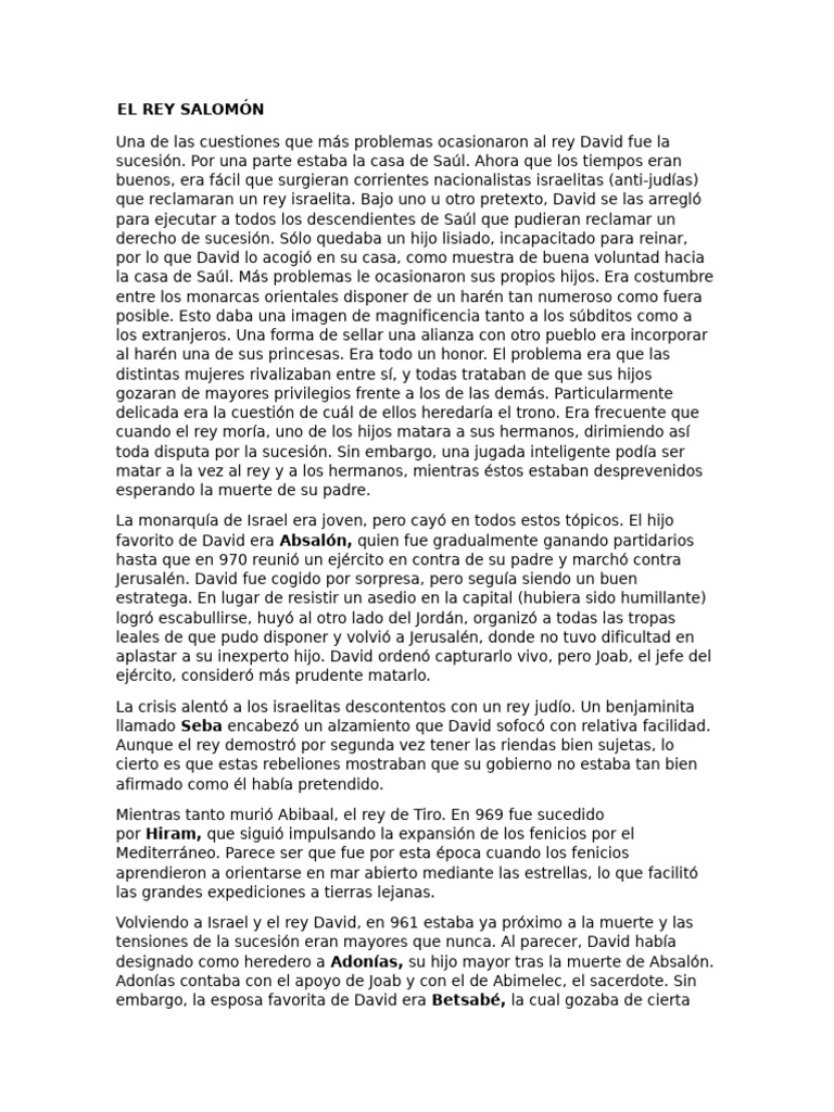 El Rey Salomón | PDF