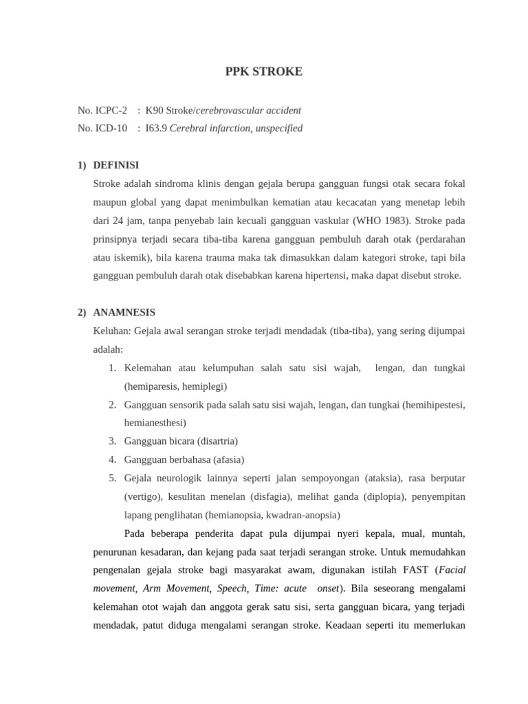 Ppk stroke pdf medical emergencies wellness
