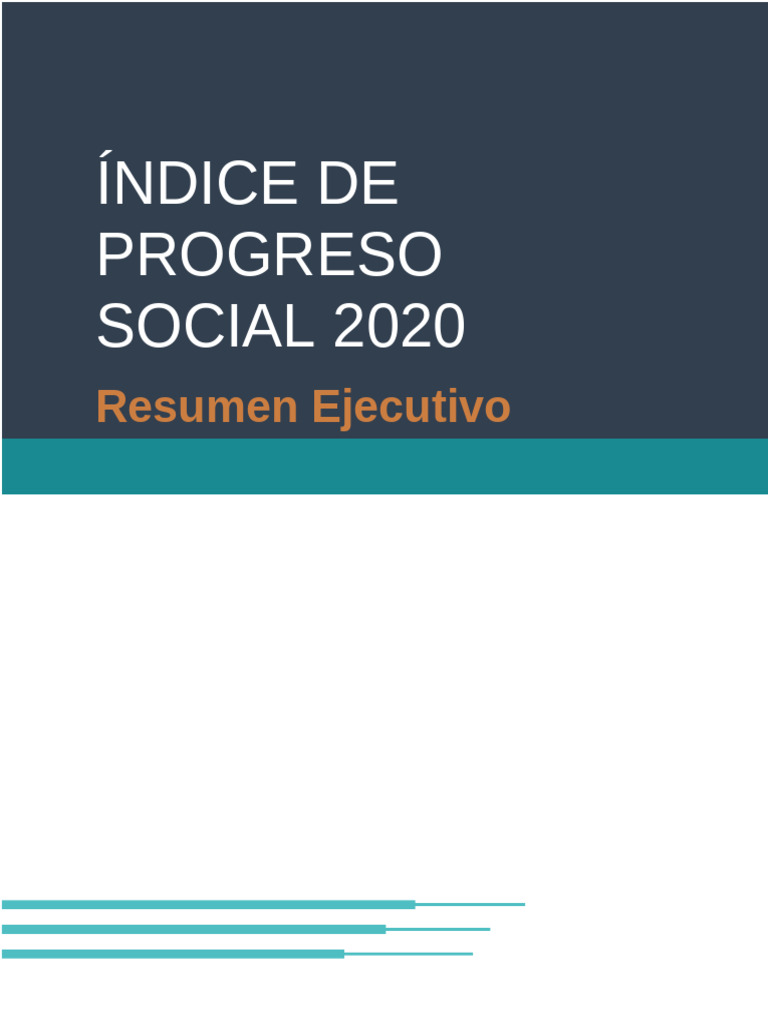4 Indice - de - Progreso - Social - 2020 | PDF