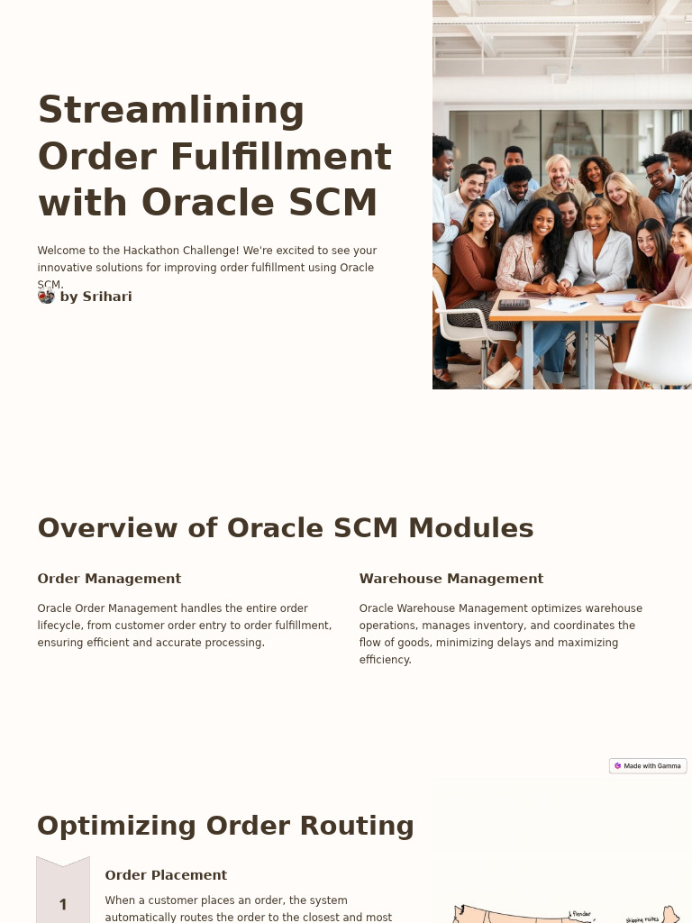 Streamlining Order Fulfillment With Oracle SCM | PDF