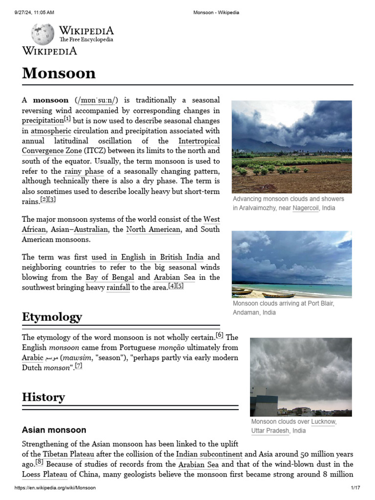 Monsoon - Wikipedia | PDF