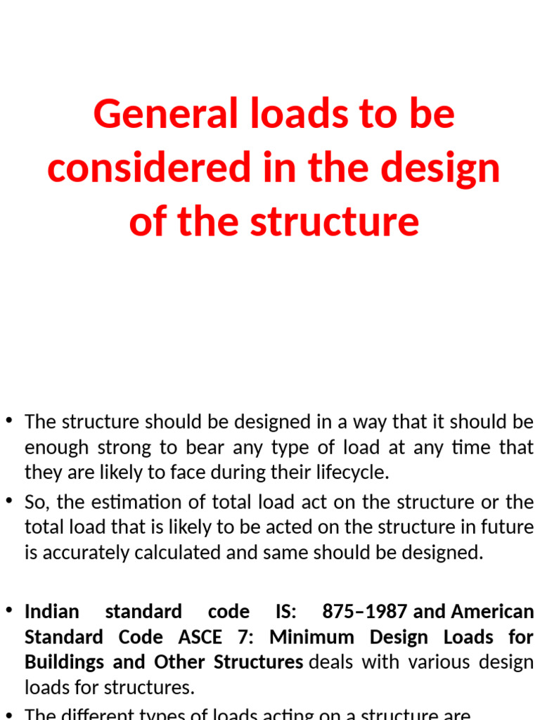 Types of Loads on Structure | PDF