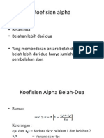 Koefisien Alpha Belah-Dua Lebih