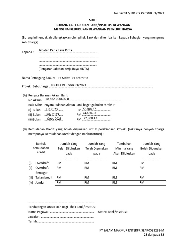 Borang CA | PDF
