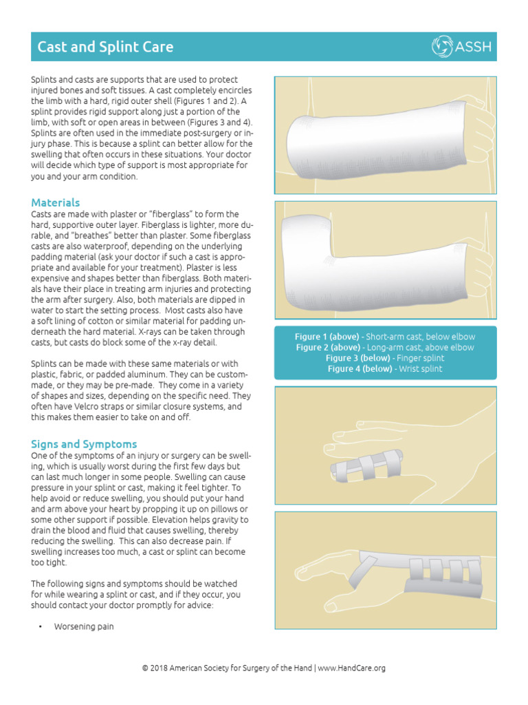 Cast and Splint Care | PDF
