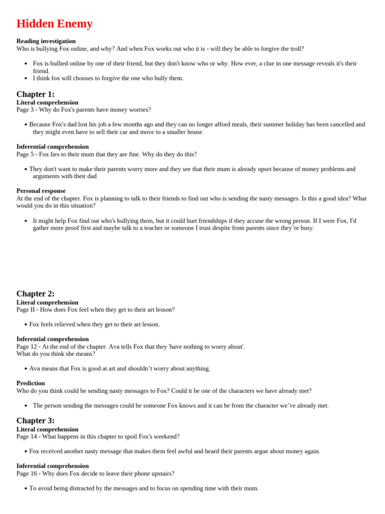 Hidden Enemy | PDF
