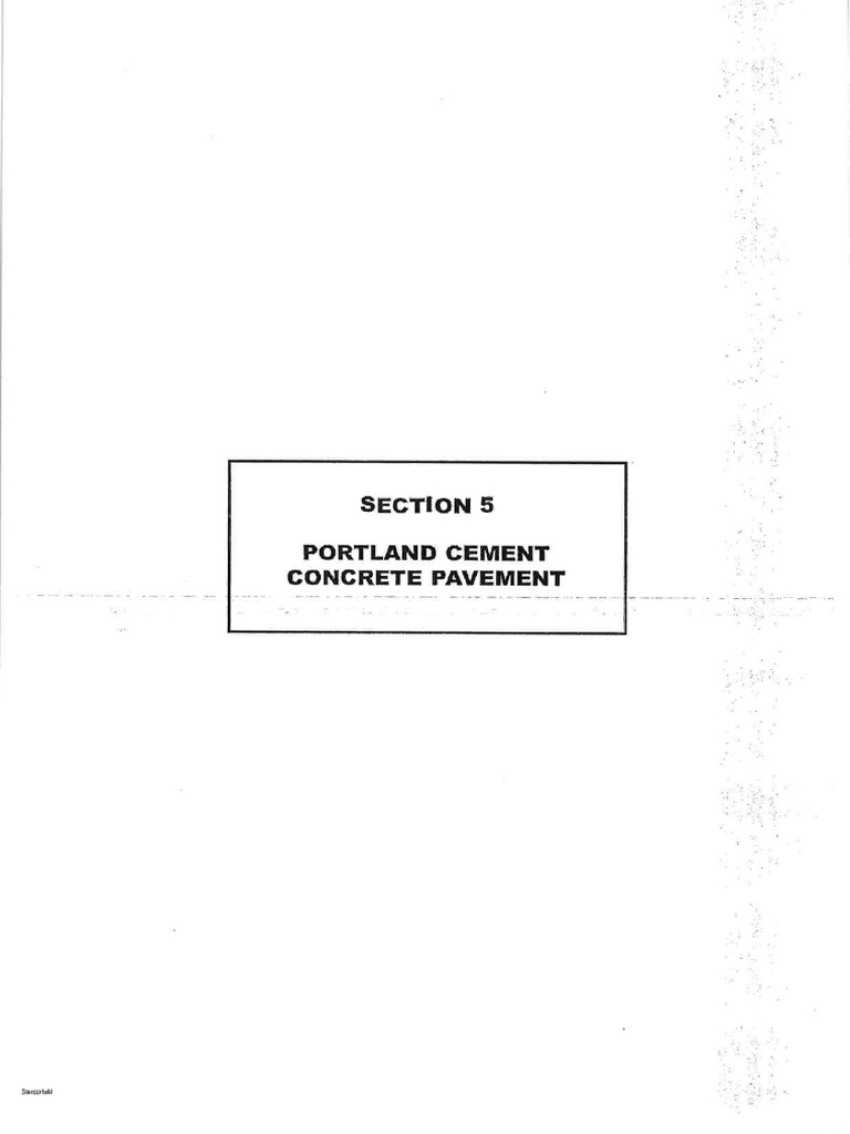 Section 5 - Portland Cement Concrete Pavement | PDF
