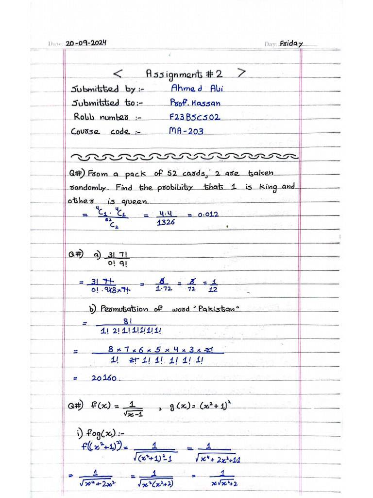 Discrete Mathematics Assignment#2 | PDF