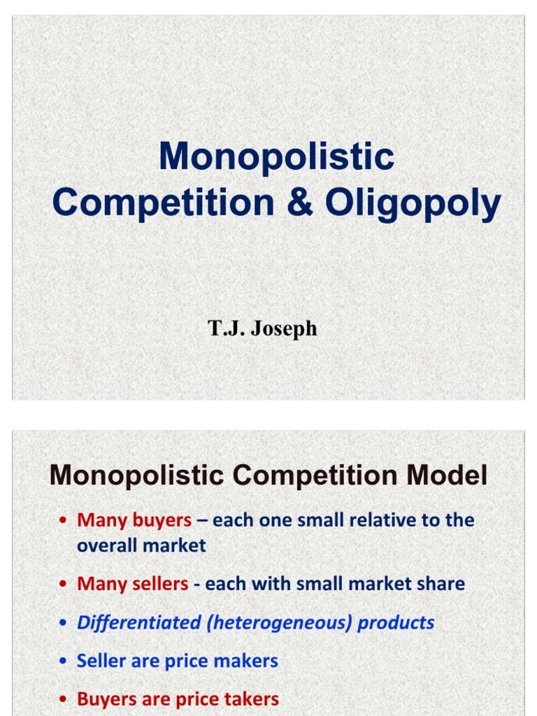Oligopoly and Monopolistic Competition | PDF | Oligopoly | Cartel