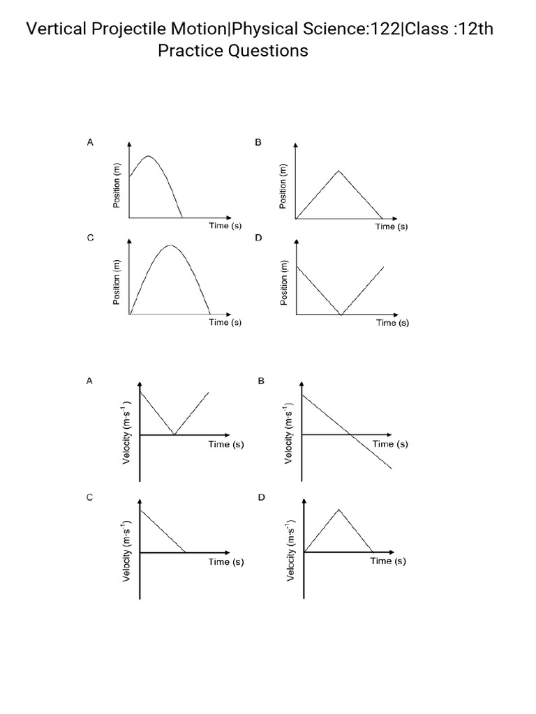 Physics122 Vertical Projectile | PDF | Velocity | Projectiles