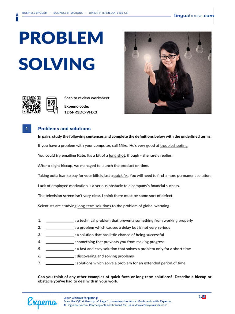 Problem-Solving Lesson Plan | PDF
