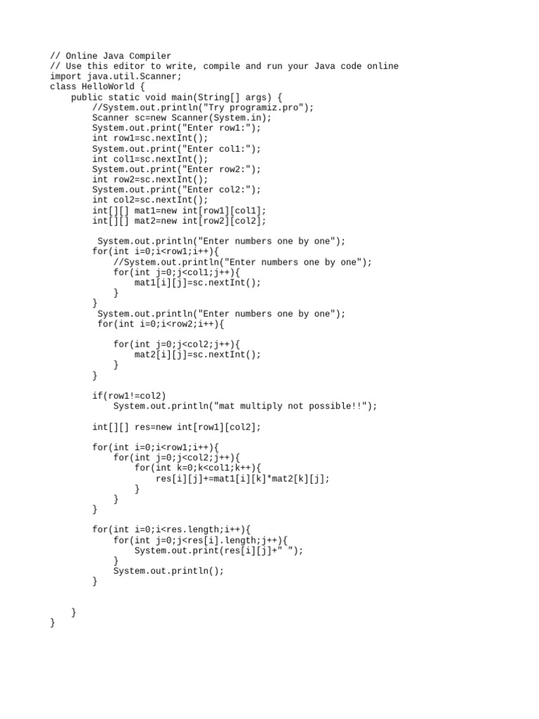 Matrix Multiply | PDF