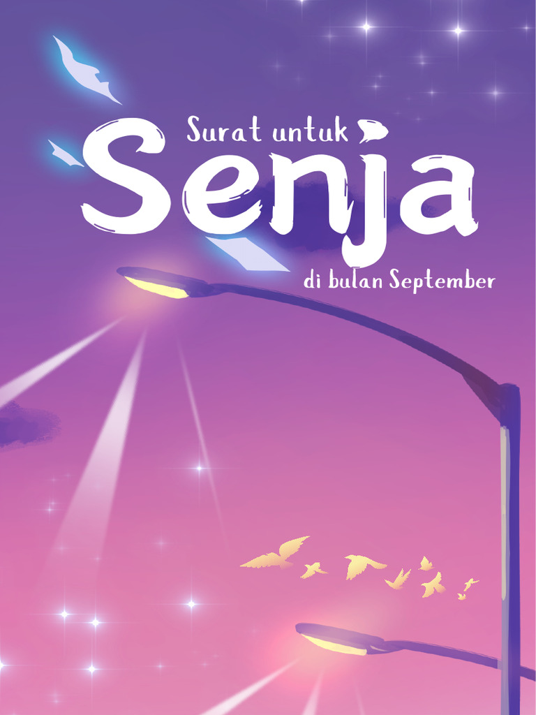 Ungu estetik surat untuk senja sampul buku novel pdf