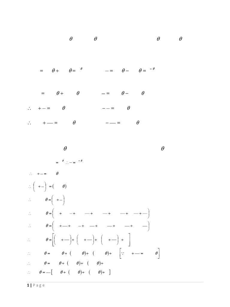 UNIT 1.1 Expansion of Powers of Cosine and Sine To Cosines and Sines of ...