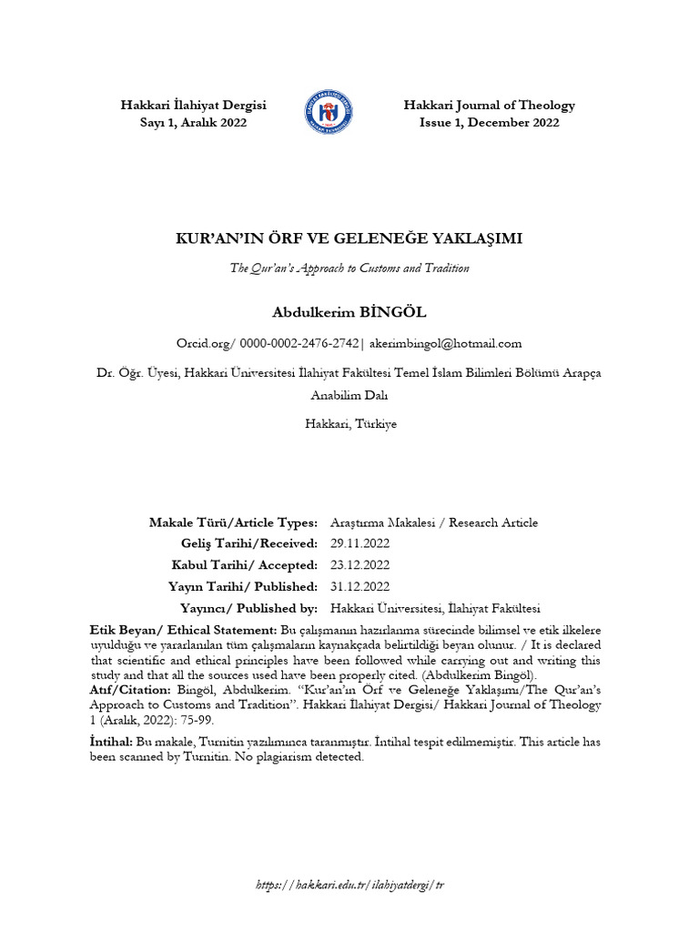 Kur - An - N - RF Ve Gelene - e Yakla - M - (#1241142) - 2912251 | PDF