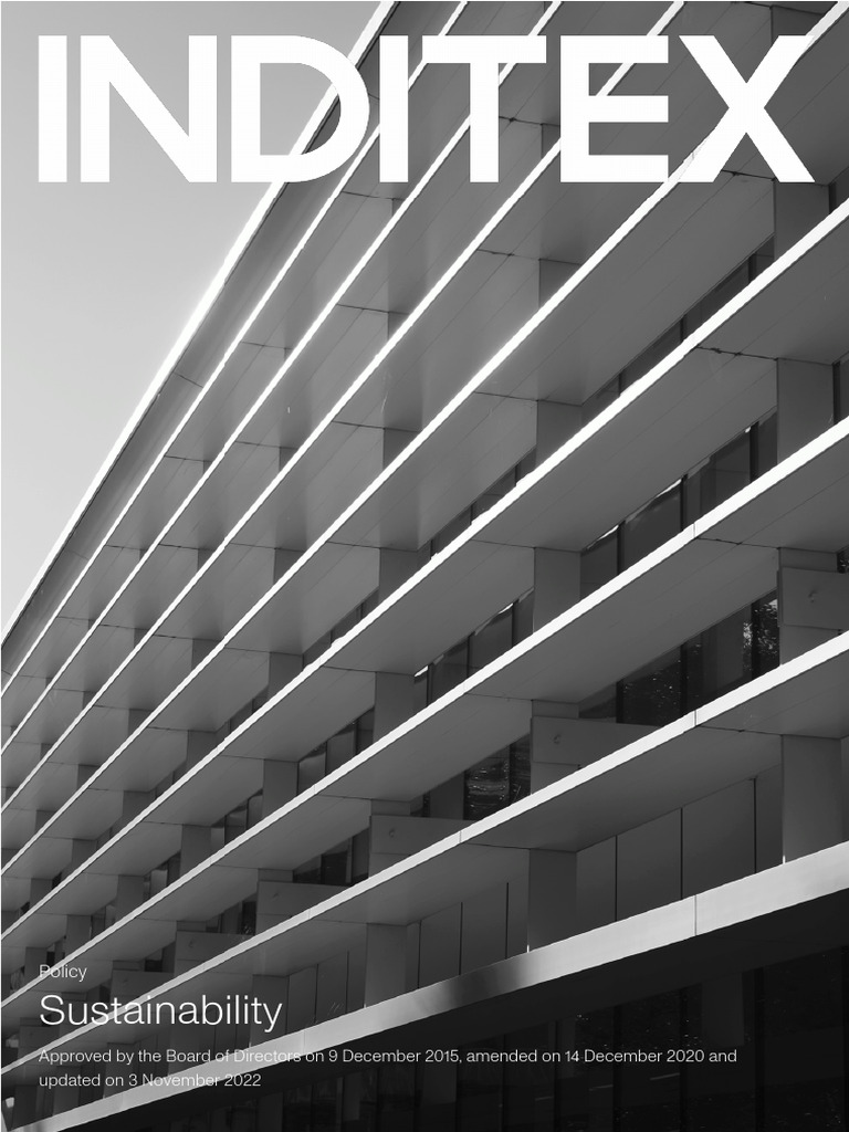 Inditex Sustainability Policy | PDF