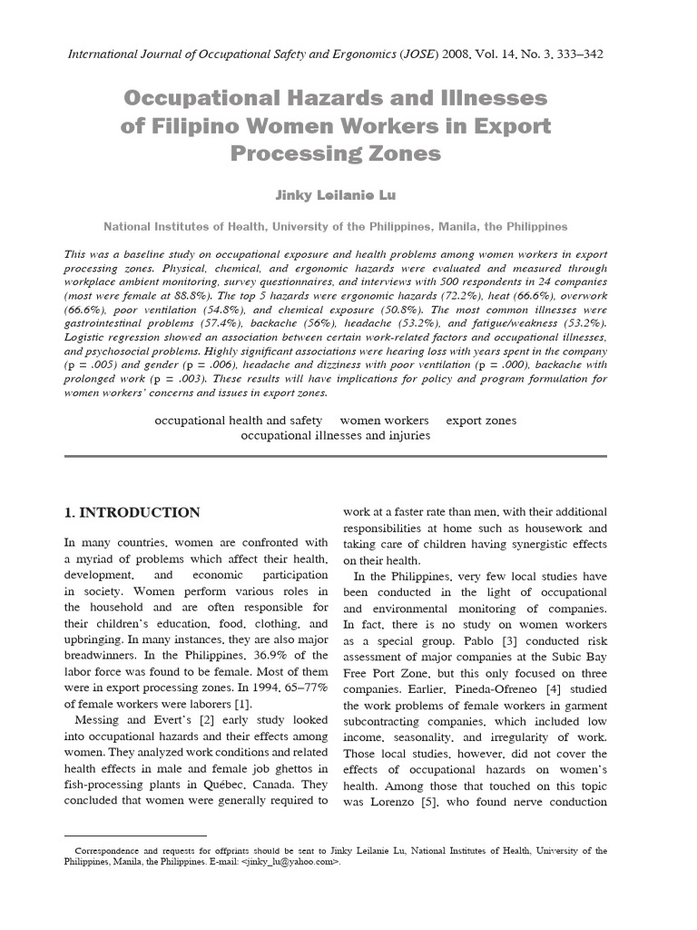 Occupational Hazards and Illnesses | PDF | Occupational Safety And ...