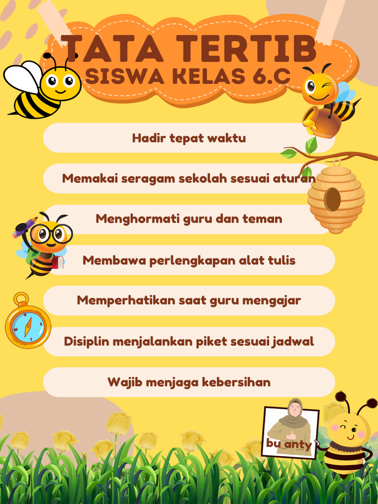 Poster Tata Tertib Kelas | PDF