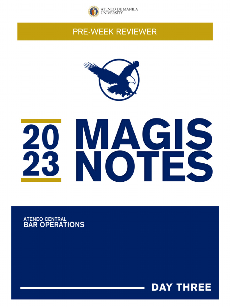 2023 Magis Notes Day 3 Pre Week Unlocked | PDF