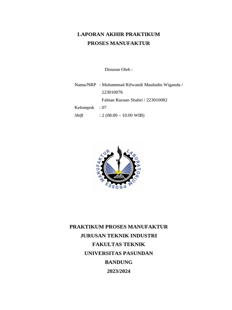 Laporan Prosman Fix | PDF | Welding | Business