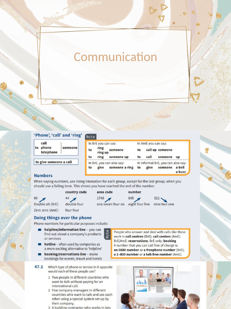 COMMUNICATION 1 2 3 visual data 7
