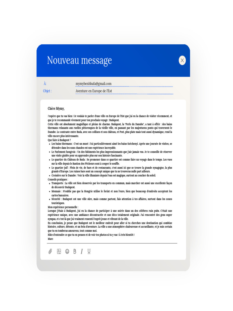 Courriel À Un Ami | PDF