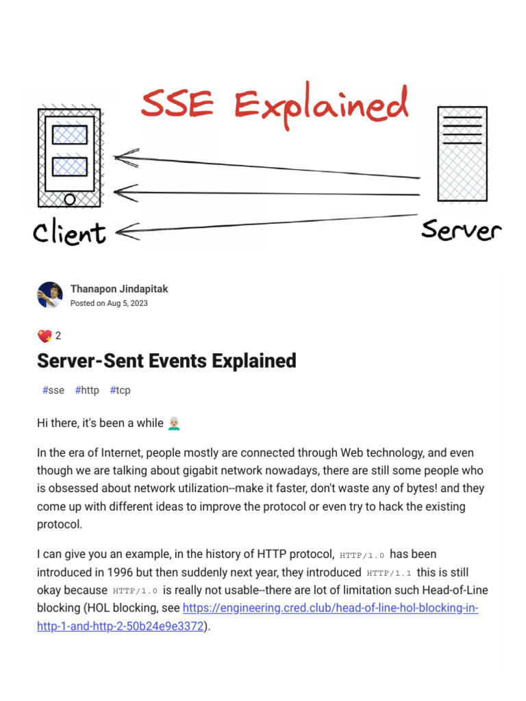 Server-Sent Events Explained - DEV Community | PDF