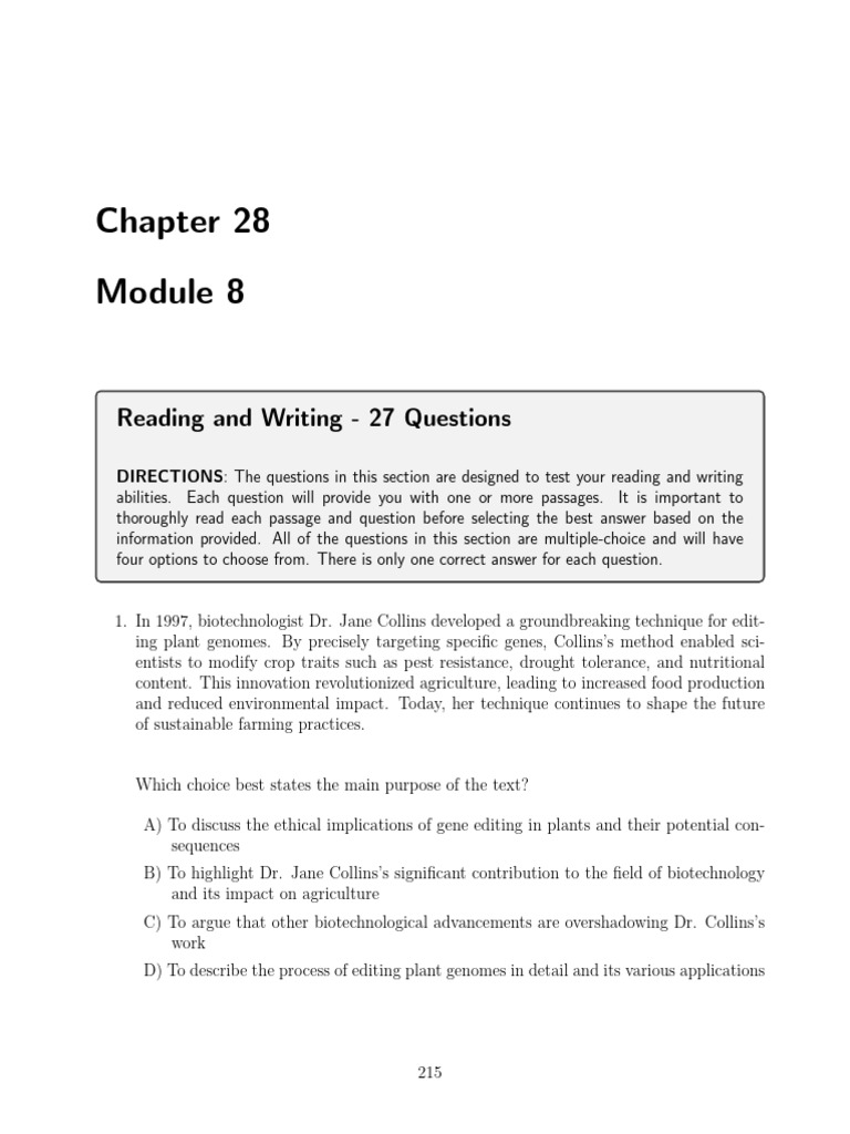 Test 001 Module 008 | PDF