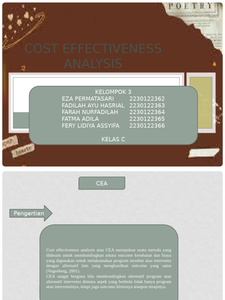 Cost Effectiveness Analysis Kelompok | PDF