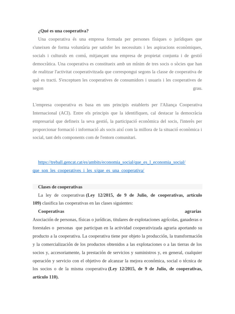 Qué Es Una Cooperativa | PDF | Cooperativa | Sociedad