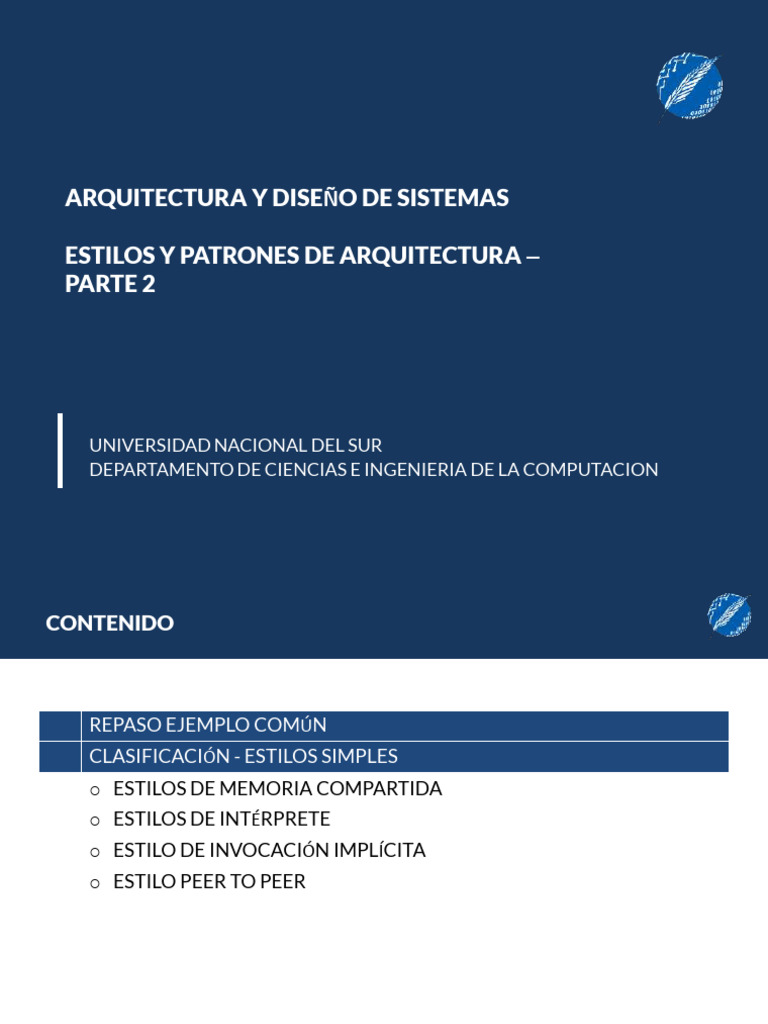 Estilos y Patrones de Arquitectura - Parte 2 | PDF