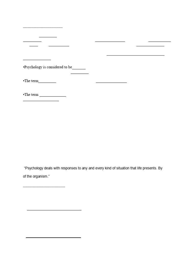 Introduction To Psychology 2 | PDF