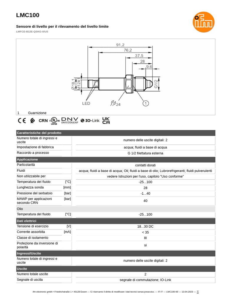 Dat - LMC100-00 - It-It | PDF