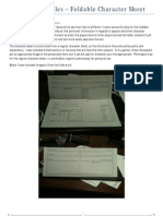 Dresden Files Foldable Character Sheet