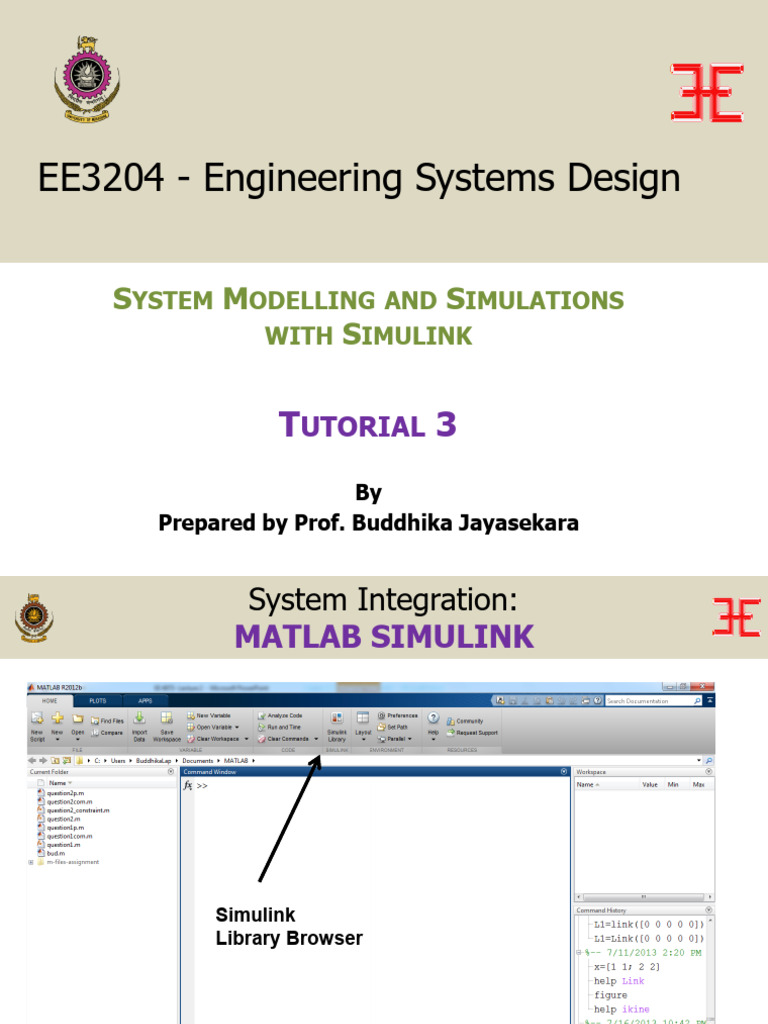 EE3204 - Engineering Systems Design-Tutorial 3 | PDF