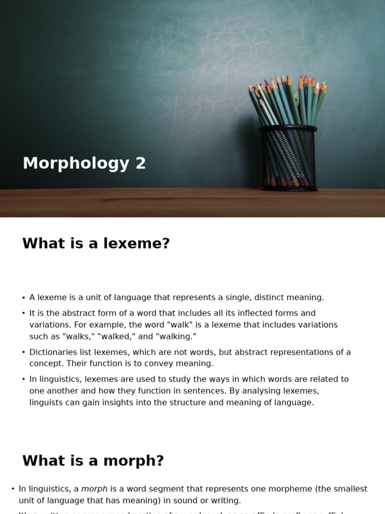 Morphology 2 Pdf