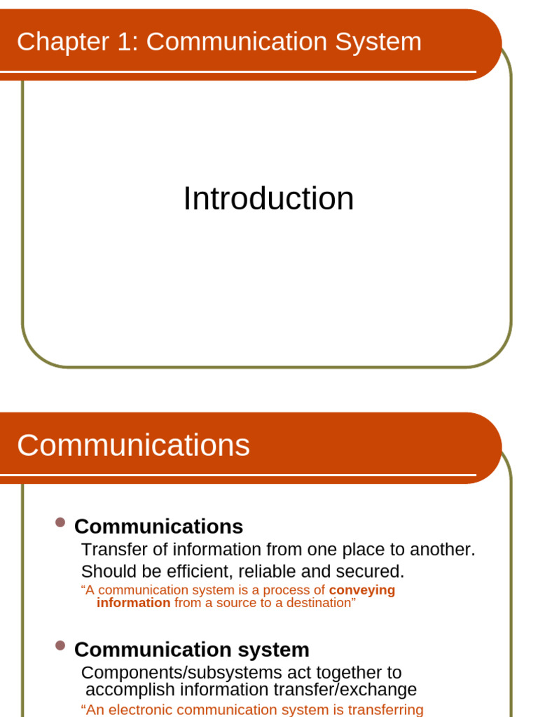 Ch1 COM SYS Introduction | PDF