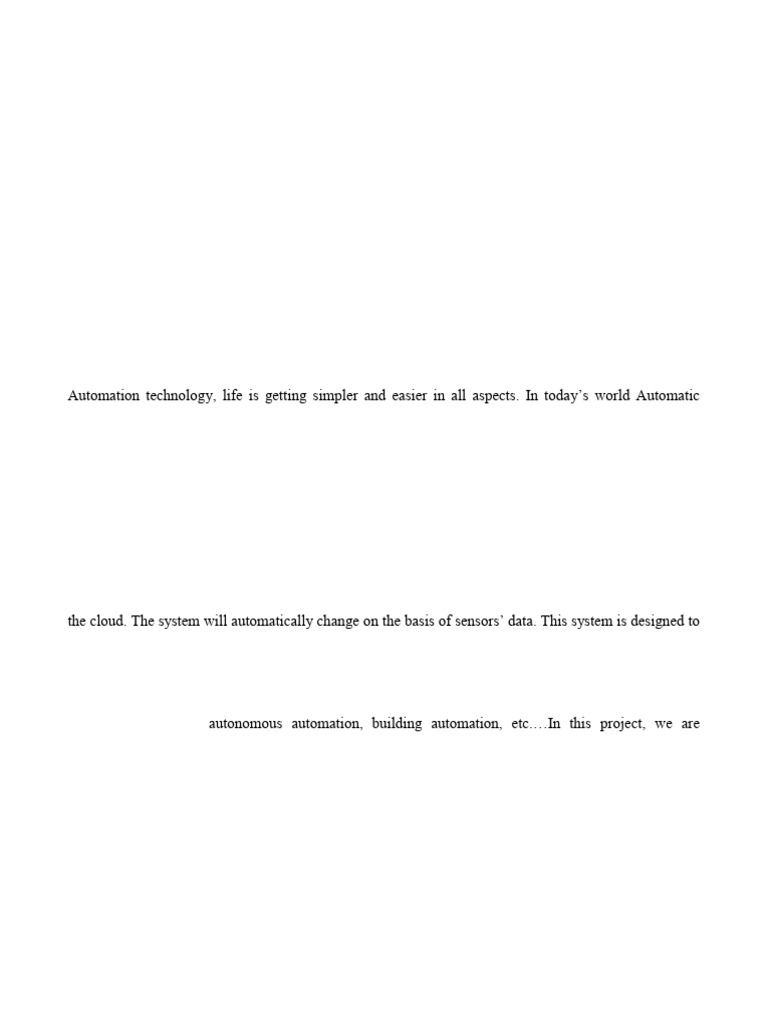 Iot Based Home Automation: Abstract | PDF