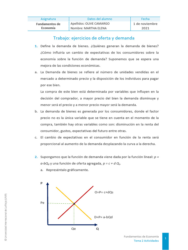Exercícios de Oferta e Demanda em Economia | PDF | Demanda | Microeconomia