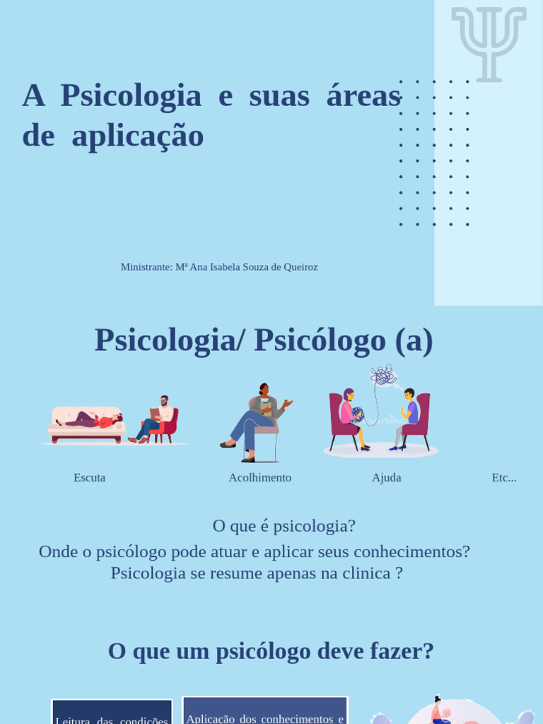 08-Principais Areas Da Psicologia Aplicada | PDF