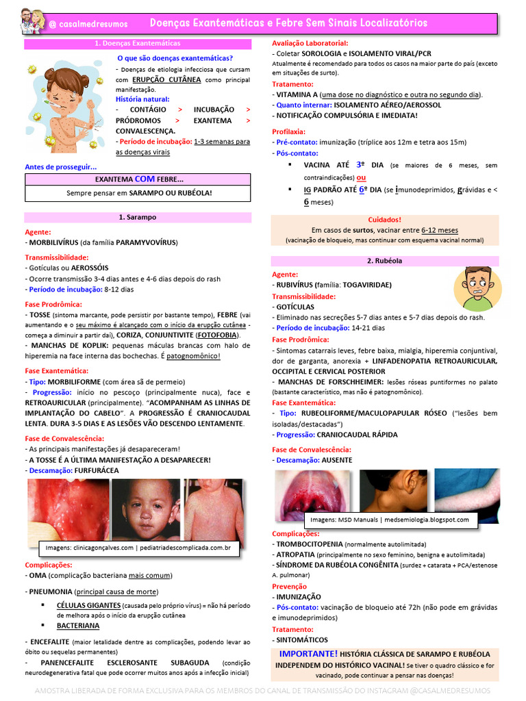 Exantemáticas e FSSL | PDF