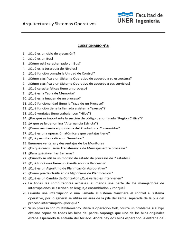 Cuestionario 2 | PDF