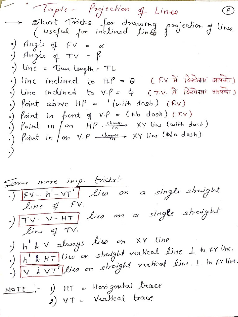 Topic - Projection of Lines (Short Trick) | PDF