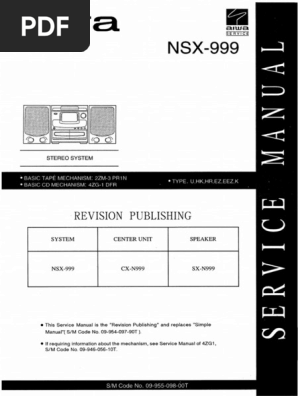 Aiwa NSX 999 Service Manual | PDF