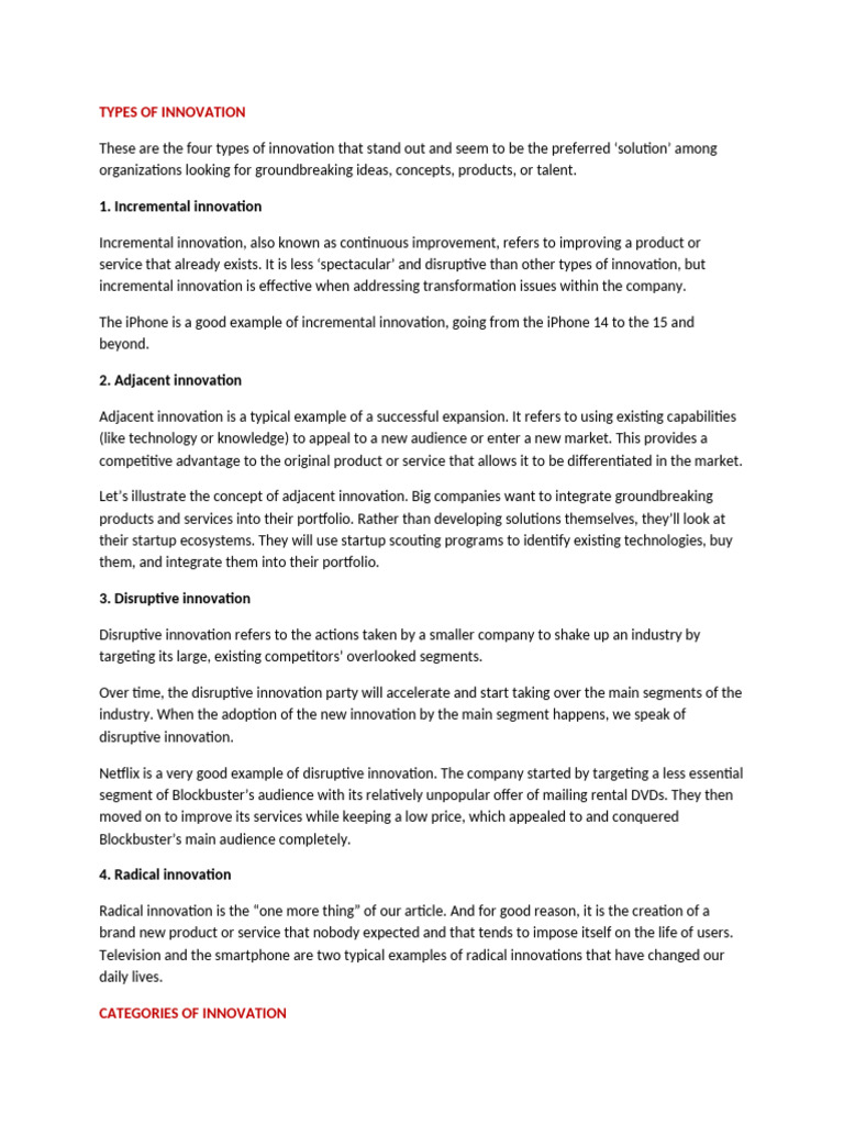 Innovation | PDF