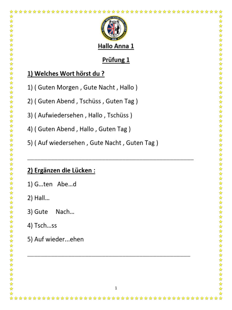 Hallo Anna | PDF